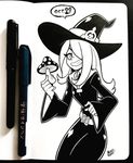  1girl little_witch_academia solo sucy_manbavaran witch_hat 