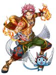  1boy fairy_tail natsu_dragneel simple_background solo 
