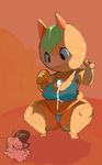  2017 4_fingers animal_crossing anthro belly big_breasts bikini biped black_eyes blue_clothing blush breasts cat cleavage clothed clothing crouching dessert digital_drawing_(artwork) digital_media_(artwork) embarrassed feline female flora_fauna food food_creature front_view frown fruit full-length_portrait green_hair hair holding_food holding_object humanoid_hands ice_cream leaf leaf_hair looking_down mammal melting messy navel nintendo orange_(fruit) orange_background orange_body orange_theme overweight overweight_female plant plantigrade portrait shadow shamelesss shortstack simple_background spotted_body striped_bikini striped_clothing suggestive suggestive_food swimsuit tangy_(animal_crossing) thick_thighs two_tone_body upset video_games watermark white_body 