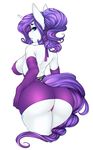  2017 anthro anthrofied butt clothed clothing equine female friendship_is_magic hair hi_res horn mammal my_little_pony rarity_(mlp) simple_background solo tolsticot unicorn white_background 