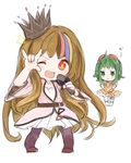  :i :t ;d annoyed blonde_hair blue_hair blush brown_hair chibi clenched_hands crown galaco goggles goggles_on_head green_eyes green_hair gumi highres long_hair microphone multicolored_hair multiple_girls n03+ one_eye_closed open_mouth orange_eyes pink_hair pose pout smile star streaked_hair very_long_hair vocaloid 