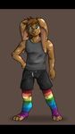  clothing gay_pride happy kaffeekatze lagomorph male mammal millicas rabbit shorts vest 