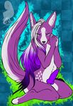  avoid_posting canine dog erection fur girly hair husky long_hair lucian_berry male mammal mattaku_shinzu piercing purple_fur solo white_fur 