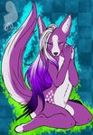  animal_genitalia avoid_posting balls better_version_at_source canine dog fur girly hair husky long_hair lucian_berry male mammal mattaku_shinzu piercing purple_fur sheath solo white_fur 