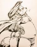  2017 anthro belly bulge clothing fundoshi hat japanese_clothing male mammal melee_weapon moobs overweight overweight_male solo suishou0602 sword tanuki underwear weapon 