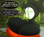  ^u^ big_breasts breasts dialogue female forest hi_res huge_breasts humanoid machine matar not_furry outside robot samurai_jack smile speech_bubble text tree vrabo 