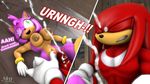  3d_(artwork) amy_rose anthro breasts cum cum_on_face cumshot dialogue digital_media_(artwork) echidna ejaculation female hedgehog knuckles_the_echidna male male/female mammal messy monotreme moorsheadfalling muscular nipples nude orgasm penis sonic_(series) sonic_the_hedgehog_(series) source_filmmaker text 