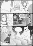  canine comic dialogue female human macro male mammal monochrome s2-freak text wolf 