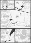  canine comic dialogue female feral human macro male mammal monochrome s2-freak wolf 