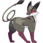  2017 alpha_channel butt cute digital_media_(artwork) fak&eacute;mon feline feral fur grey_fur hi_res long_tail looking_back mammal markings open_mouth presenting presenting_hindquarters protelot reallydarkandwindie red_eyes simple_background smile solo transparent_background 