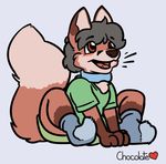  canine chocolatekitsune cute fox mammal solo sticker 
