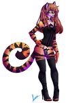  anthro apocalypticluna chastity clothed clothing dress feline footwear high_heels legwear mammal shoes stockings tiger trap_(disambiguation) 