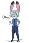  2017 anthro clothed clothing disney fur jack_savage lagomorph male mammal police_uniform rabbit simple_background uniform yusarang zootopia 