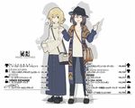  alternate_costume bag blonde_hair brown_hair cardigan closed_eyes coffee handbag jewelry long_hair maribel_hearn multiple_girls necklace pants shirt short_hair skirt sweater t-shirt tokoroten_(hmmuk) touhou usami_renko yellow_eyes 