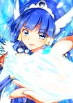  aoki_reika blue blue_eyes blue_hair cure_beauty hair_tubes hairband head_wings ice long_hair looking_at_viewer magical_girl precure sidelocks smile smile_precure! solo upper_body white_hairband yuto_(dialique) 
