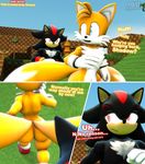  3d_(artwork) aged_up anthro big_butt blush butt canine comic dialogue digital_media_(artwork) fox hedgehog male male/male mammal miles_prower moorsheadfalling running shadow_the_hedgehog sonic_(series) source_filmmaker text video_games 