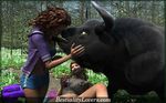  3d_(artwork) 3rd_party_watermark bestiality bovine cattle darksoul digital_media_(artwork) female feral fondling human kissing male male/female mammal url watermark 