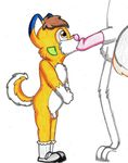  adult_on_cub anthro baby canine clothing cub curious dog fan_character favor fellatio footwear girly infantilism innocence invalid_tag legwear male male/male mammal nude oral penis sex shoes silversimba01 socks stranger traditional_media_(artwork) young 