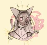 2017 anthro cat digital_media_(artwork) feline female grey_hair hair headshot_portrait mammal pink_eyes portrait purrchinyan solo whiskers 