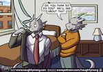  brothers clothed clothing comic dialogue dragon duo english_text fully_clothed male naughtymorg necktie scalie sibling sweater text 