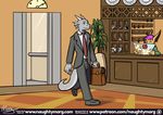  ambiguous_gender business_suit clothing comic dragon duo elevator male naughtymorg necktie scalie suit walking 