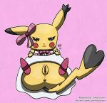  adcockarts anus butt clothed clothing female feral nintendo no_underwear pikachu pikachu_pop_star pok&eacute;mon pok&eacute;mon_(species) presenting presenting_pussy pussy solo video_games 