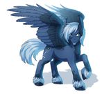  beard blue_eyes blue_feathers blue_fur blue_hair cutie_mark equine facial_hair fan_character feathered_wings feathers fur hair jay-kuro mammal my_little_pony pegasus simple_background smile white_background wings 