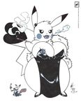  5_fingers big_breasts breasts busty_feral cosplay_pikachu female feral lips mimikyu nintendo overweight pikachu pok&eacute;mon pok&eacute;mon_(species) smoke smoking video_games walter_sache wide_hips 