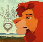  2017 black_eyebrows brown_eyes brown_fur digital_media_(artwork) disney eyebrows feline feral fur headshot_portrait hi_res lion male mammal mane outside pink_nose portrait red_mane side_view signature simba sky solo tan_fur the_lion_king valishah whiskers yellow_sclera 