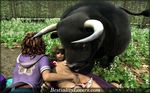  bestiality bovine cattle darksoul female female/female feral fingering human male mammal 