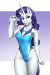  2017 absurd_res anthro anthrofied clothing cutie_mark equine female friendship_is_magic hair hi_res horn long_hair mammal my_little_pony mykegreywolf rarity_(mlp) solo swimsuit unicorn 