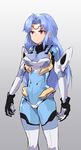  blue_hair commentary_request depo_(typebaby505) highres kos-mos long_hair red_eyes solo xenosaga 