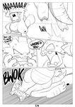  2017 2_toes 3_fingers angry angry_face anthro battle black_and_white block cheering comic determined dialogue dropkick duo english_text exploud eyelashes female fight humanoid intimidation jumping male mammal markings monochrome nidoqueen nintendo outside pain pok&eacute;mon pok&eacute;mon_(species) poking queenie_(shoutingisfun) screaming shoutingisfun simple_background sound_effects spikes standing stomping tagme text toes video_games wrecked 