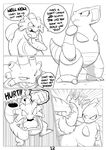  2017 2_toes 3_fingers angry angry_face anthro battle battle_ready black_and_white block claws comic crowd denied determined dialogue english_text exploud eyelashes female fight fist frown group horn humanoid intimidation male mammal markings monochrome nidoqueen nintendo outside pok&eacute;mon pok&eacute;mon_(species) punch queenie_(shoutingisfun) shoutingisfun simple_background sound_effects spikes standing tagme text toes video_games 