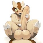  balls big_balls big_penis blush cheek_tuft claws erection foreskin holding_penis humanoid_penis hyper hyper_penis linoone looking_at_viewer male mammal nintendo partially_retracted_foreskin pcred566 penis pok&eacute;mon pok&eacute;mon_(species) semi-anthro shoulder_tuft simple_background sitting slit_pupils solo tuft uncut video_games white_background yellow_eyes 