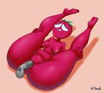  8-tomb_(artist) anthro balls breasts drupe duo feet female female_focus food fruit male male/female nipples nude ok_k.o.!_let&#039;s_be_heroes penetration penis pussy slightly_chubby solo_focus strawberry vaginal vaginal_penetration 