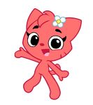  anthro bow cat cub feline female fur kate mammal nude pink_fur playkids solo young 