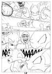 2017 3_fingers angry angry_face anthro battle black_and_white block cheering claws comic crowd detailed_background determined dialogue duo duo_focused english_text exploud eyelashes female fight fist frown group hand_holding horn human humanoid intimidation male mammal markings monochrome nidoqueen nintendo outside pain pok&eacute;mon pok&eacute;mon_(species) poking punch queenie_(shoutingisfun) raised_arm screaming shoutingisfun simple_background sound_effects spikes standing tagme text toes video_games 
