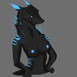  breasts female glowing looking_at_viewer nude pose sergal snowthesergal solo 