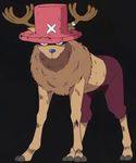  brown_fur cervine clothed clothing fur hat horn male mammal one_piece reindeer shorts solo tony_tony_chopper 