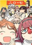  &gt;_&lt; 6+girls ^_^ ^o^ akagi_(kantai_collection) aquila_(kantai_collection) ark_royal_(kantai_collection) bespectacled blonde_hair blue_eyes braid brown_eyes brown_hair closed_eyes commentary_request funny_glasses glasses graf_zeppelin_(kantai_collection) grey_hair hair_between_eyes hairband highres hiryuu_(kantai_collection) japanese_clothes kaga_(kantai_collection) kantai_collection long_hair masukuza_j multiple_girls no_hat no_headwear one_side_up open_mouth orange_hair red-framed_eyewear red_hair saratoga_(kantai_collection) shaded_face short_hair short_sleeves shoukaku_(kantai_collection) side_ponytail silver_hair single_braid smile souryuu_(kantai_collection) taihou_(kantai_collection) tasuki tiara twintails unryuu_(kantai_collection) very_long_hair white_hair yellow_eyes zuikaku_(kantai_collection) 