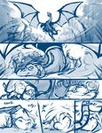  2017 anthro basitin butt canine carrying clothed clothing comic crashing dragon english_text eyes_closed feline female feral flora_(twokinds) flying fur group horn human keidran keith_keiser madam_reni_(twokinds) male mammal membranous_wings monochrome natani open_mouth riding scalie simple_background sketch sound_effects striped_fur stripes text tom_fischbach tongue tongue_out trace_legacy twokinds webcomic white_background wings wolf yelling 