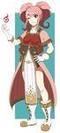  absurdres adricarra artist_name boots breastplate brown_eyes capelet cross-laced_footwear dress fire fire_emblem fire_emblem_echoes:_mou_hitori_no_eiyuuou full_body gloves hair_rings hand_on_hip highres looking_at_viewer mae_(fire_emblem) one_eye_closed pelvic_curtain pink_hair short_hair smile solo standing transparent_background twintails white_gloves 