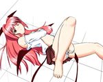  barefoot female koakuma lowres red_hair solo the_embodiment_of_scarlet_devil touhou 