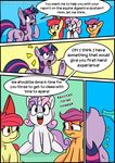  2017 apple_bloom_(mlp) cutie_mark cutie_mark_crusaders_(mlp) dialogue english_text equine female feral friendship_is_magic group hair hi_res horn mammal multicolored_hair my_little_pony open_mouth scootaloo_(mlp) shrabby smile sweetie_belle_(mlp) text twilight_sparkle_(mlp) two_tone_hair unicorn winged_unicorn wings young 