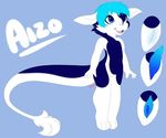  2017 aizo animal_genitalia anthro blue_eyes blue_fur blue_hair blue_penis blue_pussy caprine cub cute digital_media_(artwork) dragon erection fur furred_dragon genital_slit goat hair happy herm hybrid intersex long_tail mammal nude open_mouth penis pinkbutt pussy simple_background slit smile solo spreading standing toes tongue white_fur young 