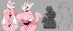  anthro anus breasts butt clothing feline female fur green_eyes legwear looking_back mammal nipples panties pink_fur presenting shima_luan solo stockings super_planet_dolan teeth thick_thighs tongue underwear vimhomeless 