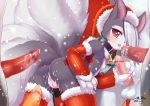  after_sex animated anthro anthro_on_anthro anus armwear balls blush breasts bridal_gauntlets butt canine christmas clothing cum cum_in_ass cum_in_pussy cum_inside dani_(wolflong) eli_(artist) erection female female_focus fox fur grey_fur group group_sex handjob hat holidays legwear looking_at_viewer looking_back male male/female mammal mostly_nude multi_tail nine_tailed_fox nipples orgy penis pussy raised_tail rear_view red_eyes santa_hat sex small_breasts solo_focus stockings wolflong 