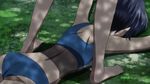  10s 2girls akuma_no_riddle animated animated_gif ass azuma_tokaku barefoot bikini feet inukai_isuke multiple_girls sitting_on_person 