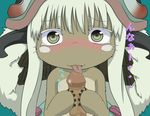  animated blush brown_fur fellatio fur hair humanoid_penis hybrid licking made_in_abyss nanachi oral penis sex tongue tongue_out white_hair yellow_eyes 野良狼 